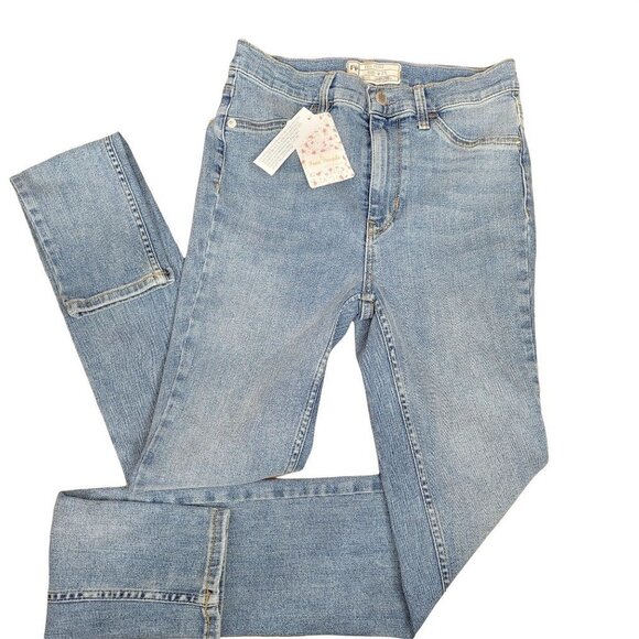 NWT Women's Free People Long & Lean High Waist Denim Jean Sz 27 - Picture 1 of 12